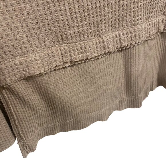 Free People We the Free North Shore Thermal Top in Sand Size XS - Picture 2 of 11